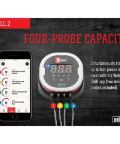 Weber Grill Replacement Parts iGrill Round Bluetooth Compatibility Grill Thermometer -Mmaster Outlet Shop 08052840