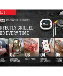 Weber Grilling Tools & Accessories iGrill Digital Leave Bluetooth Compatibility Meat Thermometer -Mmaster Outlet Shop 08054966
