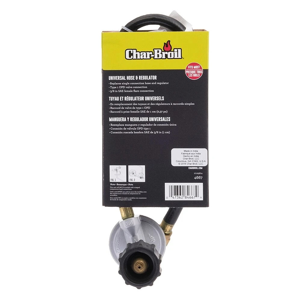 Char-Broil Grilling Fuels 3/8-in Steel Regulator with Hose 4 Char-Broil Grilling Fuels 3/8-in Steel Regulator with Hose - Image 4