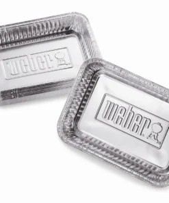 Weber Grilling Tools & Accessories 10-Pack 8.6-in L x 6-in W Disposable Aluminum Foil Grill Drip Pan