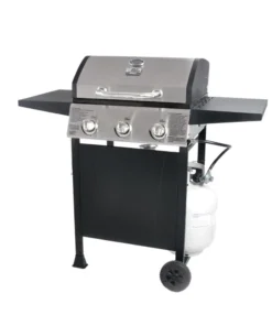 Blue Rhino Grills Black and Silver/Porcelain and Stainless Steel 3-Burner Liquid Propane Gas Grill