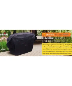 Char-Broil Grilling Tools & Accessories Rip-Stop 72-in W x 44-in H Black Gas Grill Cover -Mmaster Outlet Shop 10367361