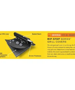 Char-Broil Grilling Tools & Accessories Rip-Stop 62-in W x 44-in H Black Gas Grill Cover -Mmaster Outlet Shop 10367473