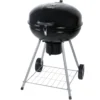 Mr. Bar-B-Q Grills Stand Up Charcoal Grill 22.17-in W Black/Porcelain Kettle Charcoal Grill