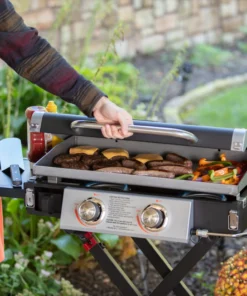 Blue Rhino Grills Razor Griddle Black and Silver/Powder Coated 2-Burner Liquid Propane Gas Grill -Mmaster Outlet Shop 11908469 scaled