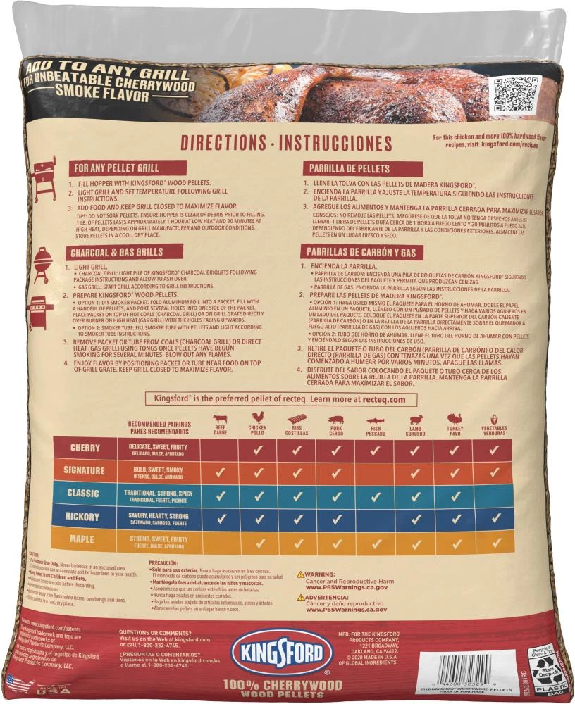 Kingsford Grilling Fuels Cherrywood 20-lb Grill Pellets 2 Kingsford Grilling Fuels Cherrywood 20-lb Grill Pellets - Image 2