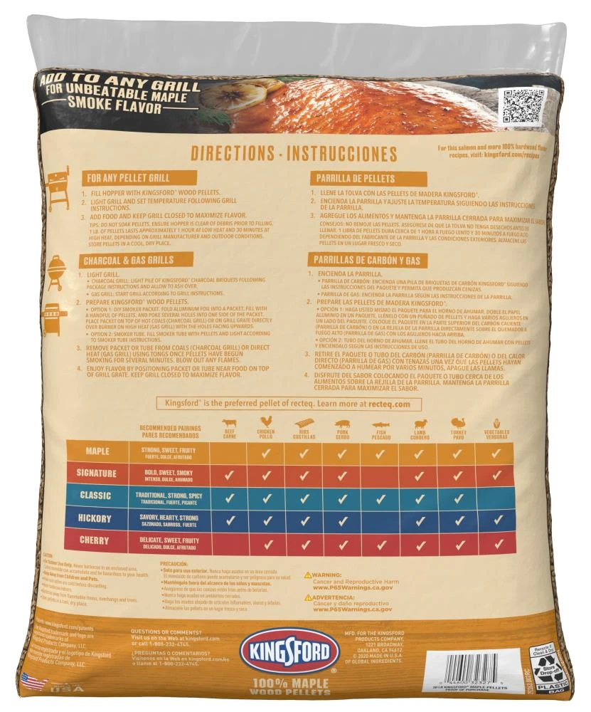Kingsford Grilling Fuels Maple 20-lb Grill Pellets 2 Kingsford Grilling Fuels Maple 20-lb Grill Pellets - Image 2