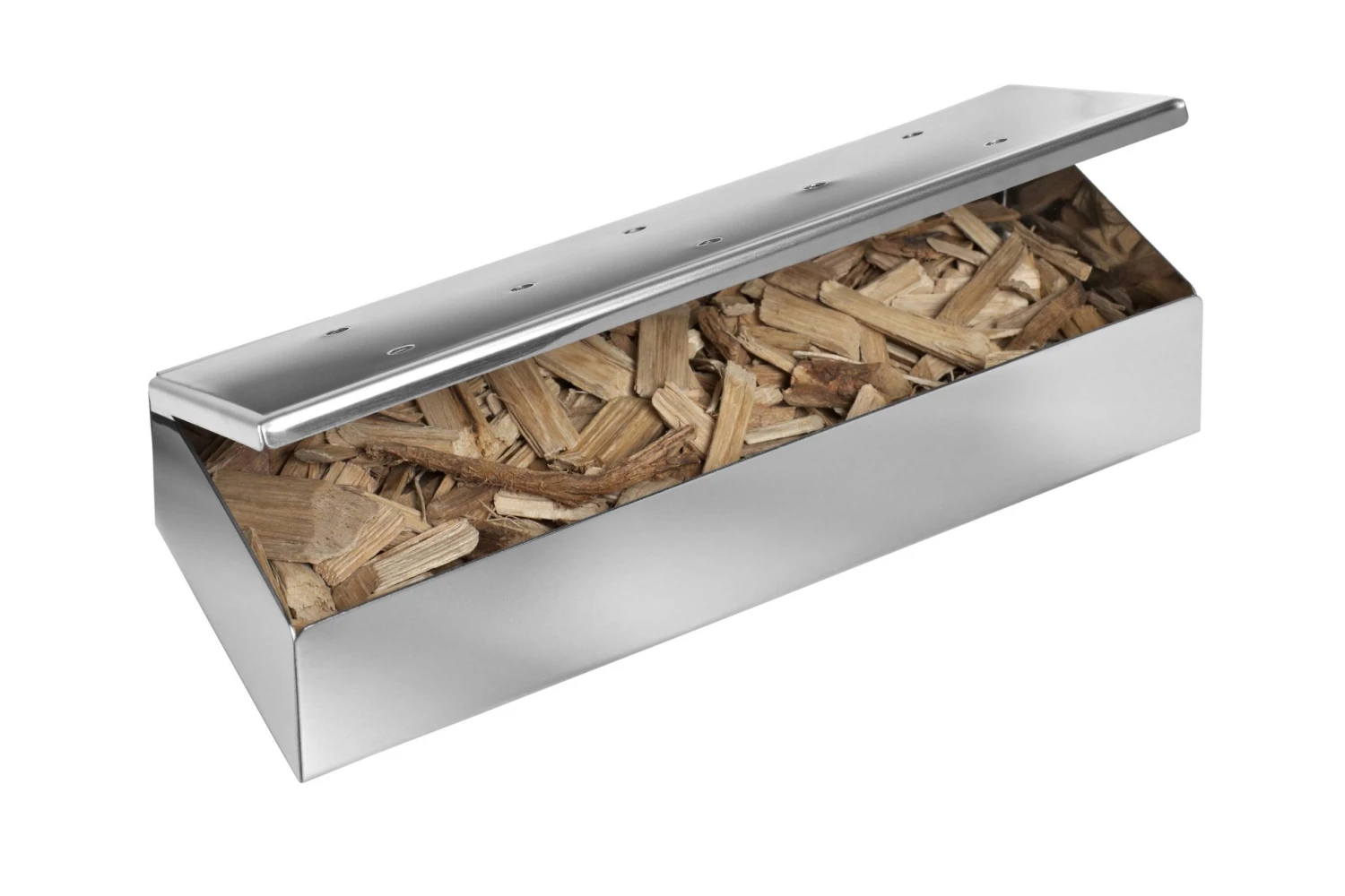 Blue Rhino Grilling Tools & Accessories 1.73-in L x 9.65-in W x 4.06-in H Smoker Box with Hinged Lid 2 Blue Rhino Grilling Tools & Accessories 1.73-in L x 9.65-in W x 4.06-in H Smoker Box with Hinged Lid - Image 2