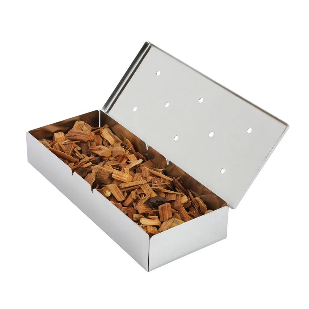 Blue Rhino Grilling Tools & Accessories 1.73-in L x 9.65-in W x 4.06-in H Smoker Box with Hinged Lid 4 Blue Rhino Grilling Tools & Accessories 1.73-in L x 9.65-in W x 4.06-in H Smoker Box with Hinged Lid - Image 4