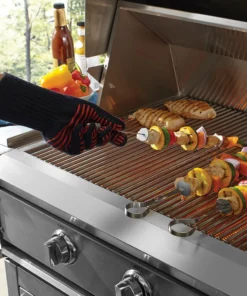 Blue Rhino Grilling Tools & Accessories Black and Red Aramid Fiber Fire-retardant Grill Gloves -Mmaster Outlet Shop 15673091