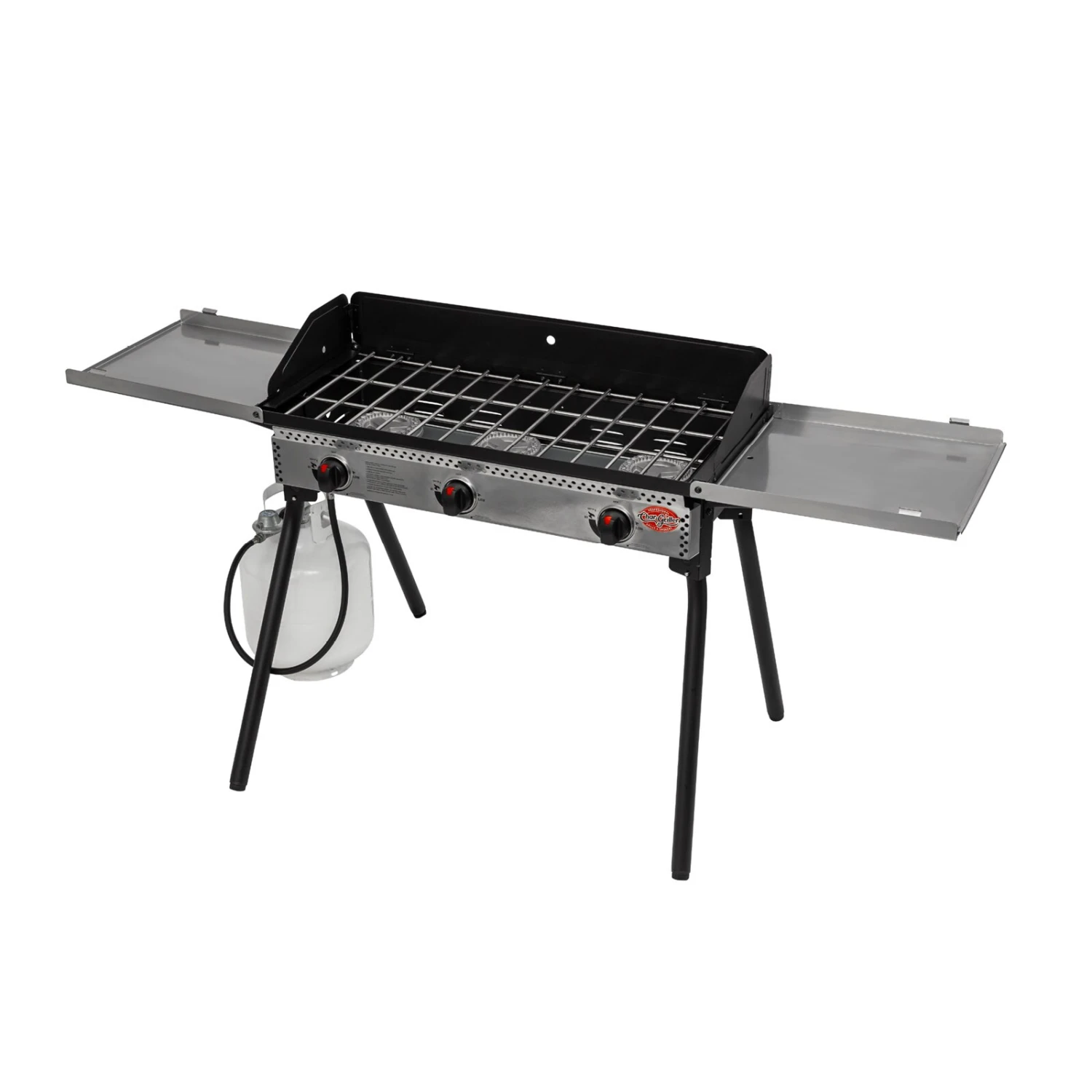 Char-Griller Grills Silver 3-Burner Liquid Propane Gas Grill 2 Char-Griller Grills Silver 3-Burner Liquid Propane Gas Grill - Image 2