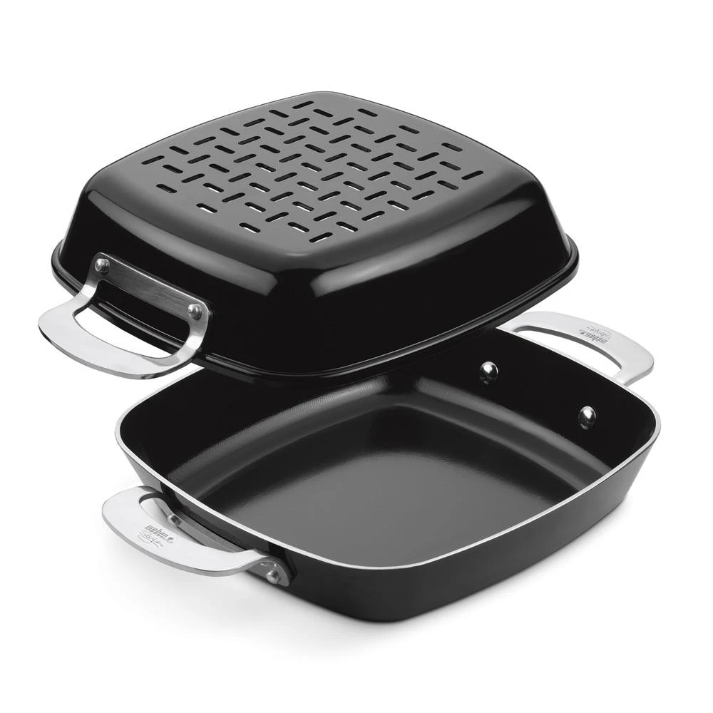 Weber Grilling Tools & Accessories Ceramic Non-Stick Grill Pan Set 1 Weber Grilling Tools & Accessories Ceramic Non-Stick Grill Pan Set
