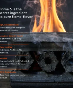 Prime 6 Grilling Fuels Premium sustainable reusable charcoal 9-lb Charcoal Briquettes -Mmaster Outlet Shop 16501118