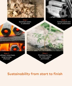 Prime 6 Grilling Fuels Premium sustainable reusable charcoal 9-lb Charcoal Briquettes -Mmaster Outlet Shop 16501119