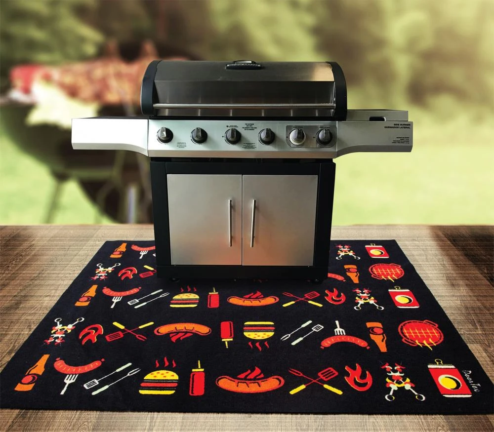 Doortex Grilling Tools & Accessories Doortex BBQ Mat Vinyl Rectangular Multi-colored Grill Mat 1 Doortex Grilling Tools & Accessories Doortex BBQ Mat Vinyl Rectangular Multi-colored Grill Mat