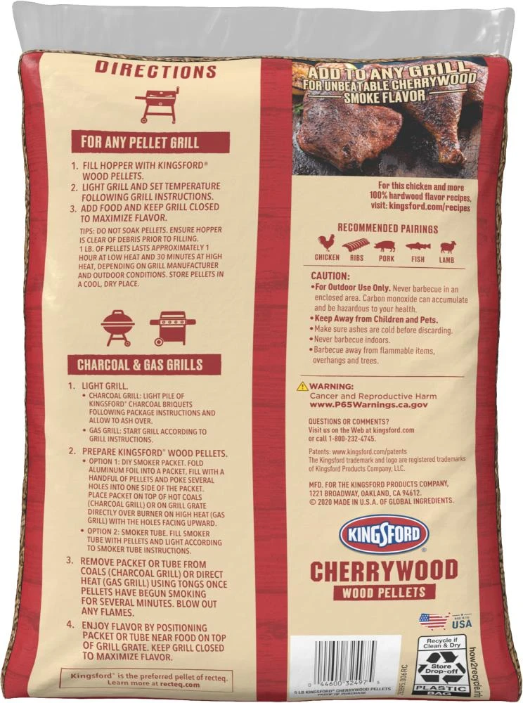 Kingsford Grilling Fuels Cherrywood 5-lb Grill Pellets 2 Kingsford Grilling Fuels Cherrywood 5-lb Grill Pellets - Image 2