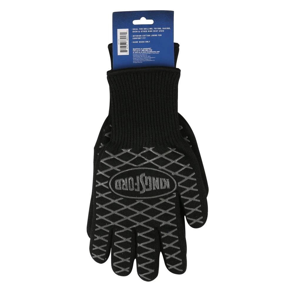 Kingsford Grilling Tools & Accessories Black Aramid Fiber Grill Gloves 2 Kingsford Grilling Tools & Accessories Black Aramid Fiber Grill Gloves - Image 2