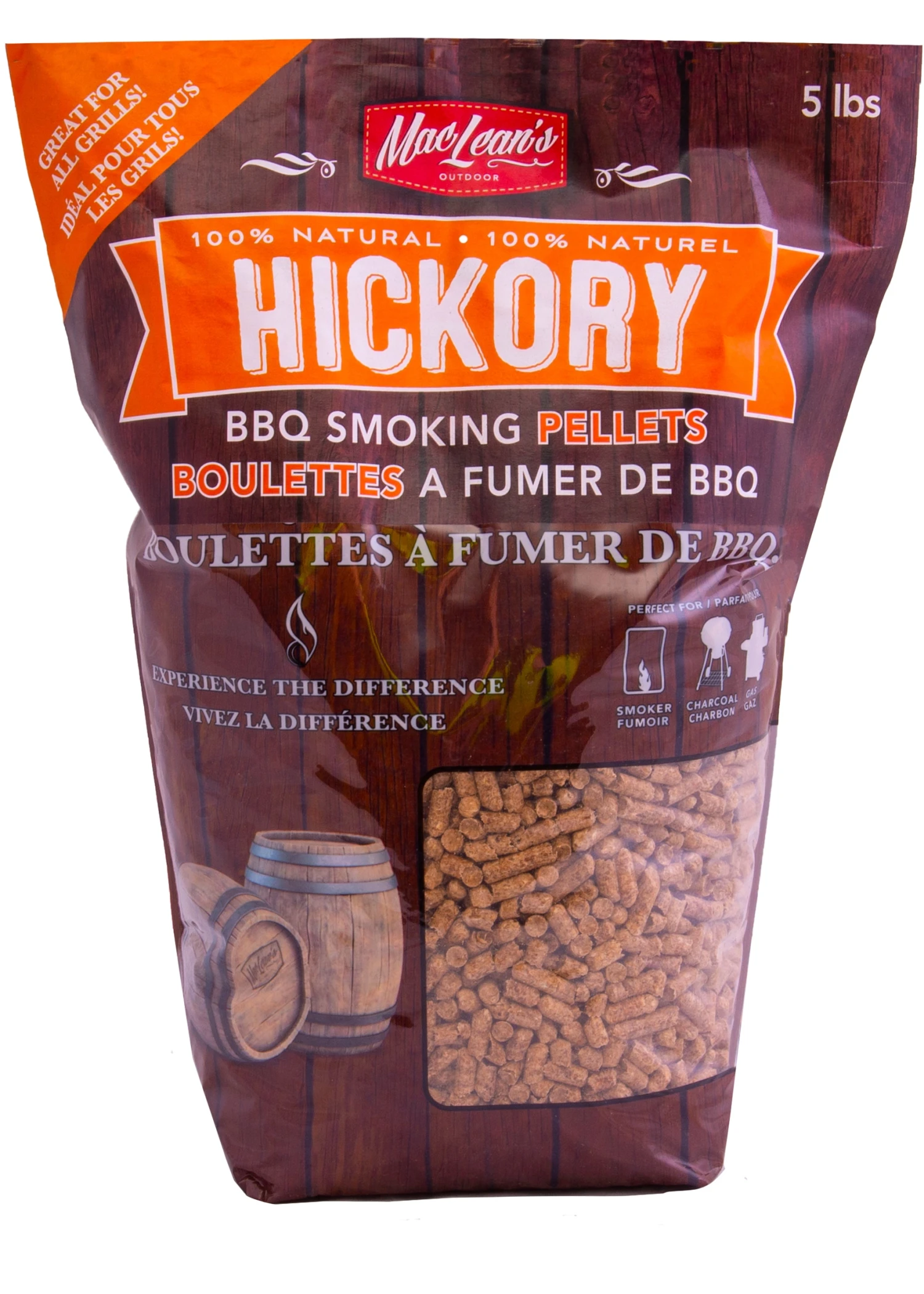 MacLean's Grilling Fuels Hickory 5-lb Grill Pellets 1 MacLean's Grilling Fuels Hickory 5-lb Grill Pellets
