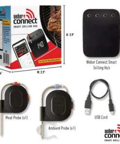 Weber Grilling Tools & Accessories Connect Smart Grilling Hub Digital Probe Bluetooth Compatibility Meat Thermometer -Mmaster Outlet Shop 40953159