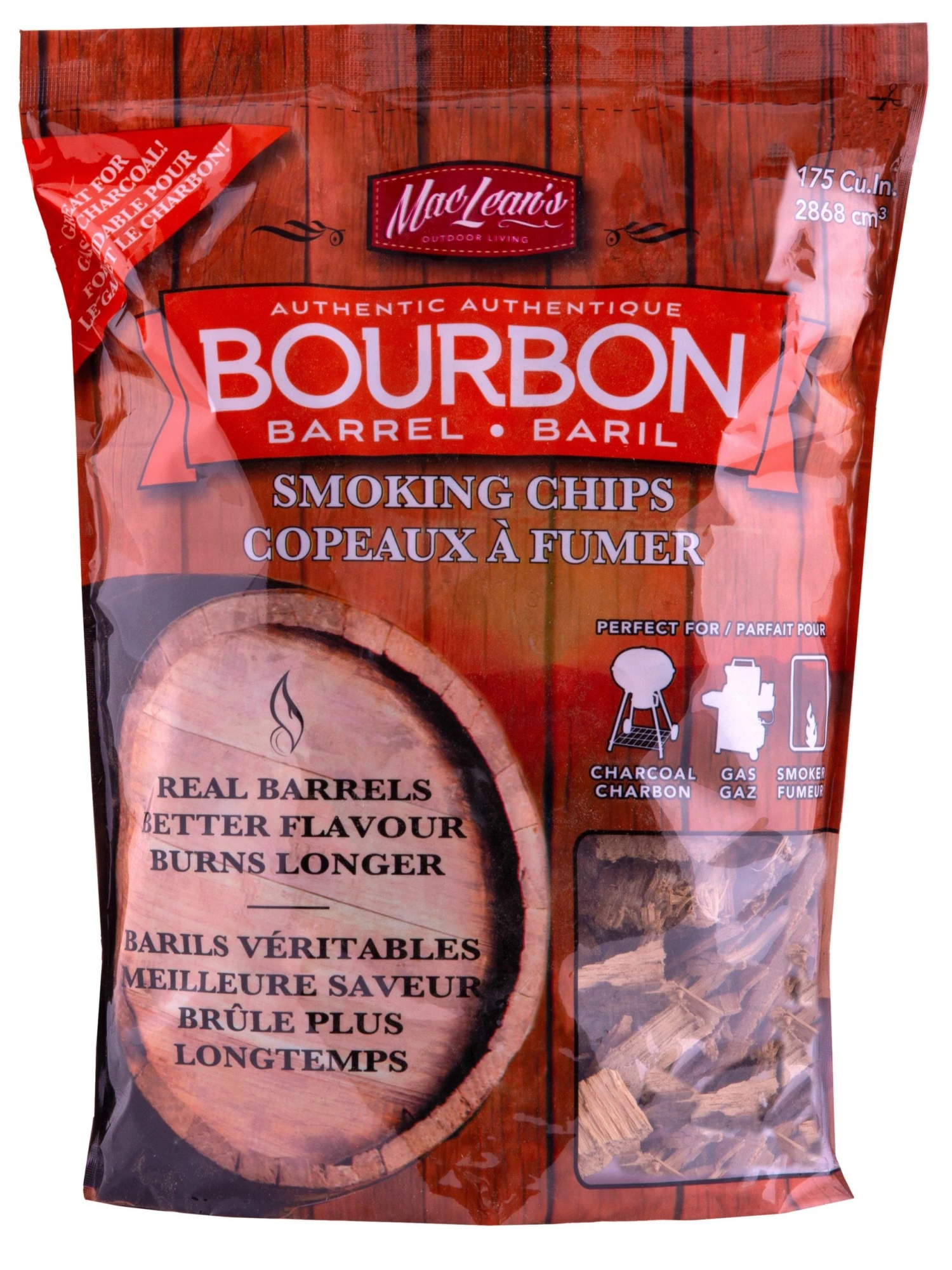 MacLean's Grilling Fuels Liquor 175 Cubic Inch(Es) Wood Chips 1 MacLean's Grilling Fuels Liquor 175 Cubic Inch(Es) Wood Chips
