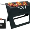 BBQ Croc Grills Portable Easy Grill 220-Sq-in Foldable Charcoal Barbecue Black