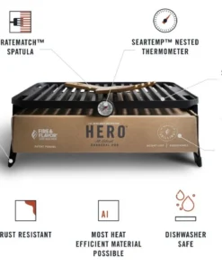 Fire & Flavor Grills Hero Black Charcoal Grill -Mmaster Outlet Shop 42131457