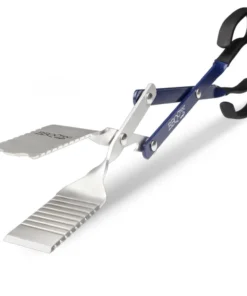 BBQ Croc Grilling Tools & Accessories 3 in 1 Barbecue Tool, 18 in. Blue Aluminum Scissor-style Tongs