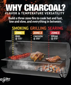 Char-Griller Grills Super Pro 30-in W Black Barrel Charcoal Grill -Mmaster Outlet Shop 43456592