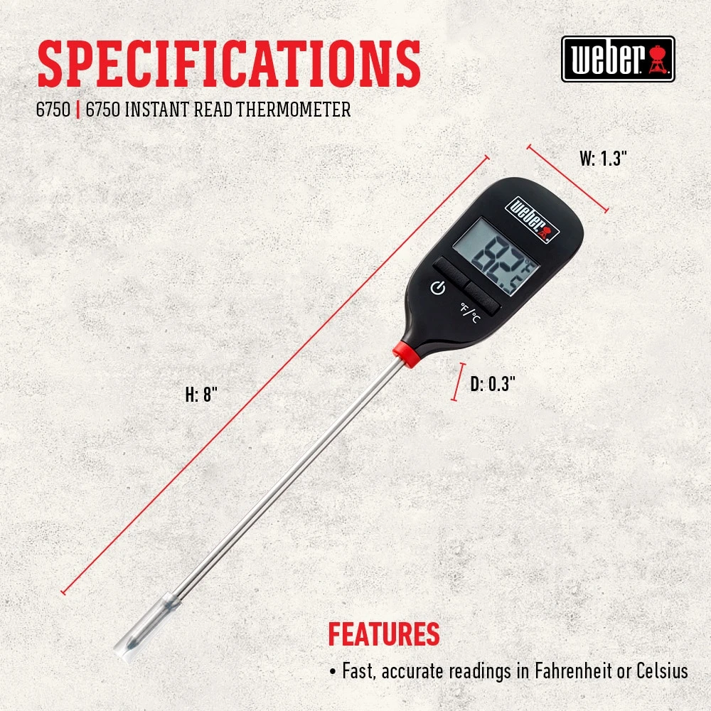 Weber Grilling Tools & Accessories Instant Read Thermometer 3 Weber Grilling Tools & Accessories Instant Read Thermometer - Image 3
