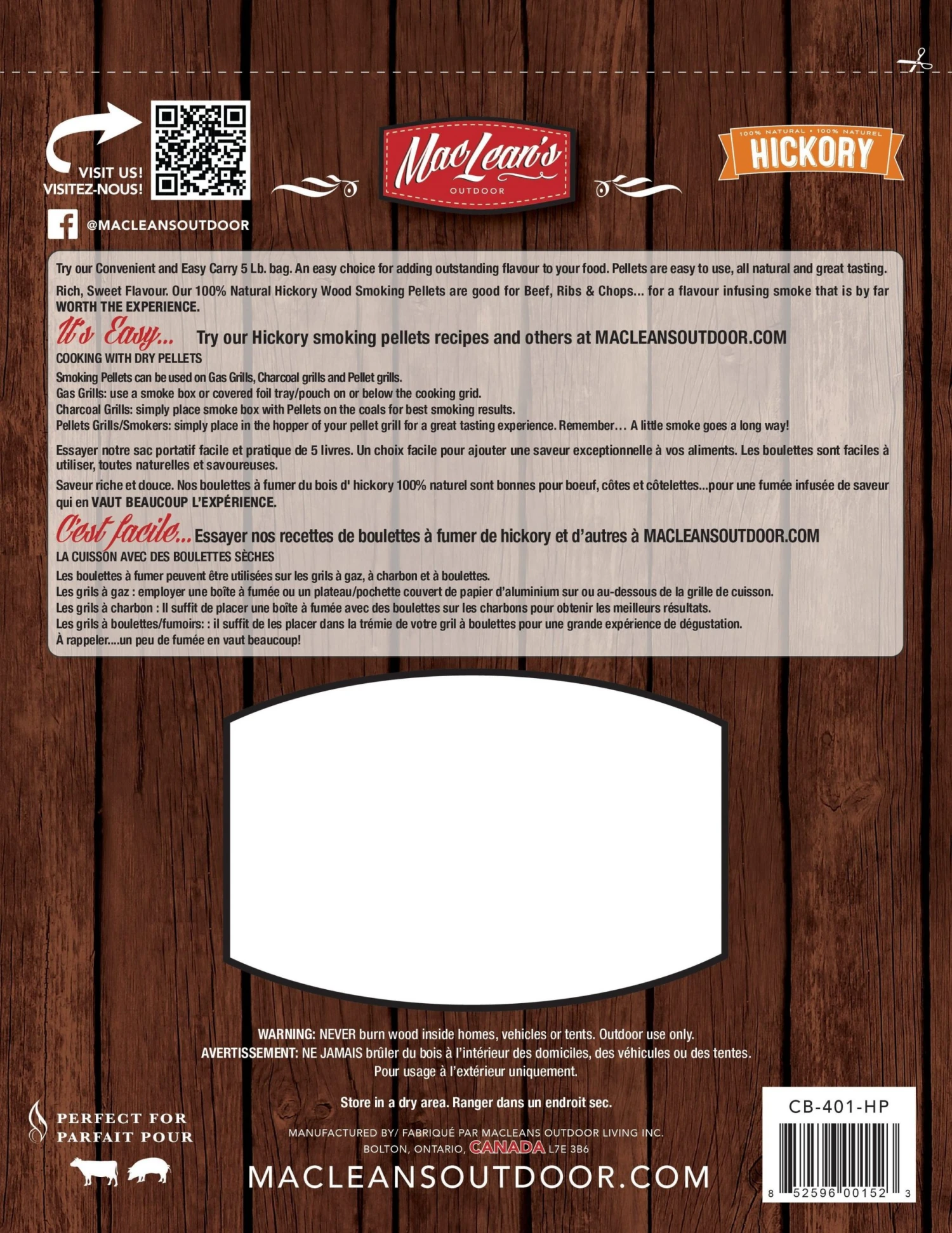 MacLean's Grilling Fuels Hickory 5-lb Grill Pellets 2 MacLean's Grilling Fuels Hickory 5-lb Grill Pellets - Image 2