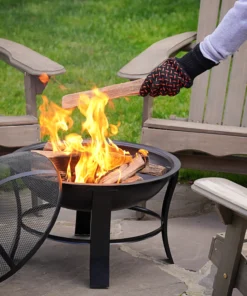 Blue Rhino Grilling Tools & Accessories Black and Red Aramid Fiber Fire-retardant Grill Gloves -Mmaster Outlet Shop 44373090