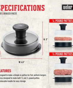 Weber Grilling Tools & Accessories Plastic Burger Press -Mmaster Outlet Shop 44419178