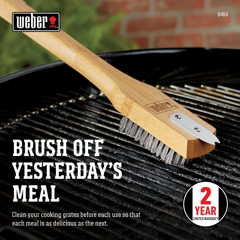 Weber Grilling Tools & Accessories 18 in. Bamboo 18-in Grill Brush 5 Weber Grilling Tools & Accessories 18 in. Bamboo 18-in Grill Brush - Image 5