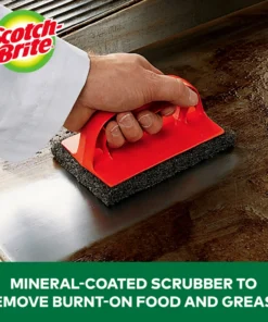 Scotch-Brite Grilling Tools & Accessories Heavy Duty Grill Scrubber Polyester Plastic 3.8-in Grill Brush -Mmaster Outlet Shop 44548484 scaled