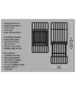 Char-Broil Grill Replacement Parts 19.5-in x 7.75-in Rectangle Porcelain-coated Cast Iron Cooking Grate -Mmaster Outlet Shop 44873511